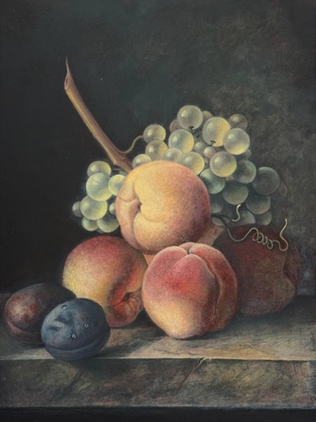 Still Life of Peaches by Mila